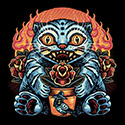 Blue Tiger Red Flame