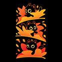 Flying Autumn Kittens
