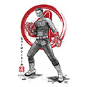 Human Torch sumi-e