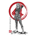 Invisible Woman sumi-e
