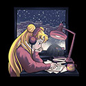 Lofi Moon Girl