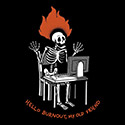 Skeleton Computer Burnout