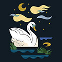 Swan in the Moonlight