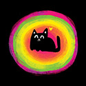 Rainbow Circle Cat
