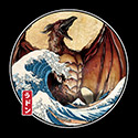 The Great Fire Pteranodon off Kanagawa