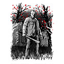 Campground Slasher sumi-e